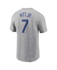 Nike Men's Bobby Witt Jr. Gray Kansas City Royals Fuse Name Number T-Shirt