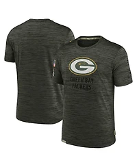 Nike Men's Olive Green Bay Packers Salute to Service Velocity Team T-Shirt