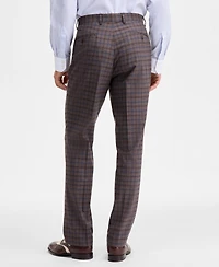 Tayion Collection Men's Classic-Fit Plaid Suit Separate Pants