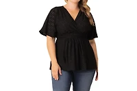 Kiyonna Plus Sunny Day Eyelet Top