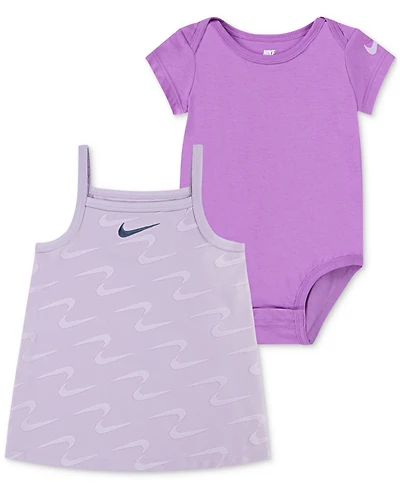 Nike Baby Girls Swoosh Motion Dress & Bodysuit, 2 Piece Set
