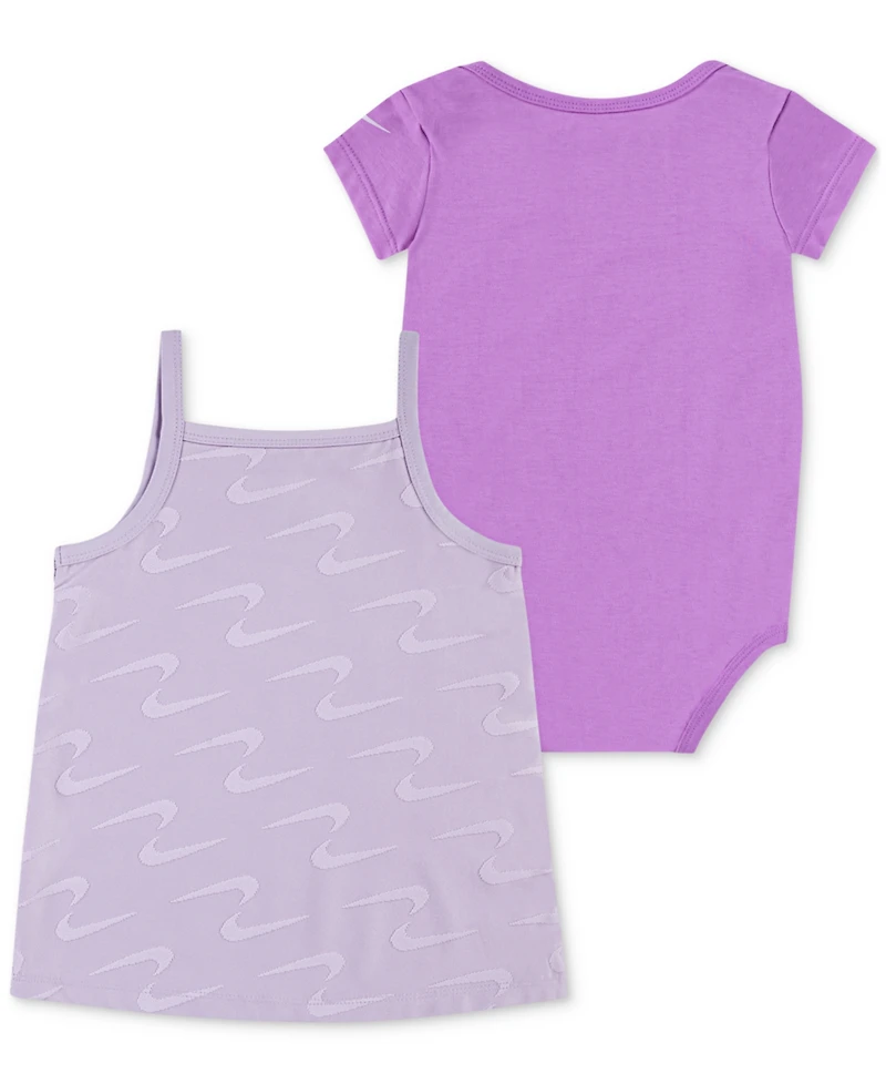 Nike Baby Girls Swoosh Motion Dress & Bodysuit, 2 Piece Set