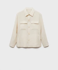 Mango Men's Slim-Fit Linen Overshirt