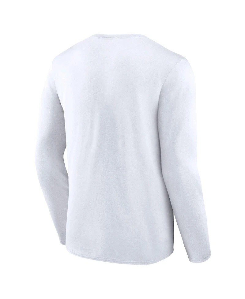 Fanatics Men's White Baltimore Orioles Press Box Long Sleeve T-Shirt