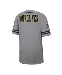 Colosseum Men's Gray Michigan Wolverines Free Spirited Baseball Jersey