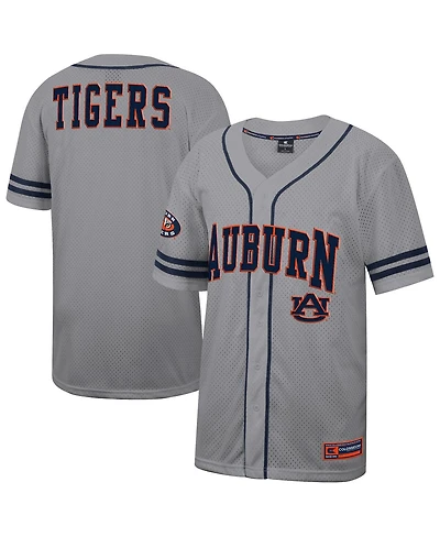 Colosseum Men's Gray Auburn Tigers Free Spirited Baseball Jersey