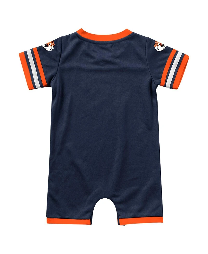 Colosseum Navy Auburn Tigers Bumpo Football Romper Shorts