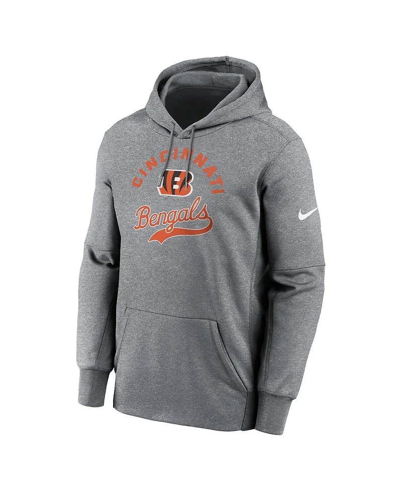 Nike Men's Heather Gray Cincinnati Bengals Performance Fleece Pullover Hoodie