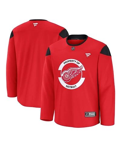 Fanatics Men's Red Detroit Wings Home Practice Jersey