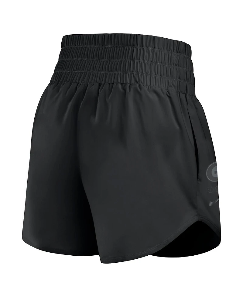 Nike Women's Black Georgia Bulldogs Performance One High-Rise Shorts