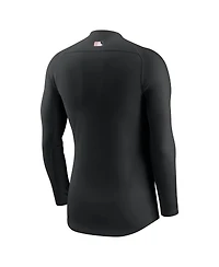 Nike Men's Black Washington Nationals City Connect Base Layer Raglan Long Sleeve Performance T-Shirt
