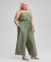 And Now This Trendy Plus Drawstring-Waist Jumpsuit, Exclusively at Macy's