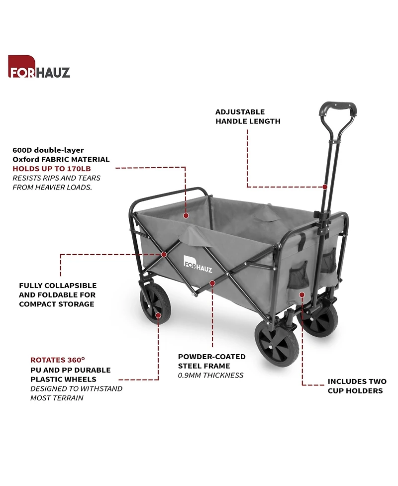 ProSource Folding Wagon Cart