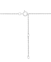 Lab-Created Pink Sapphire (1/3 ct. t.w.) & Diamond (1/10 ct. t.w.) Mama Heart Pendant Necklace in Rhodium-Plated & 14k Yellow Gold-Plated Sterling Sil