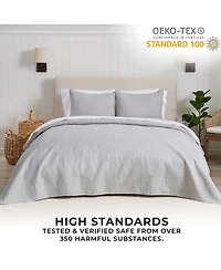 Linery & Co. Pinsonic Medallion Microfiber Quilt Set With Shams