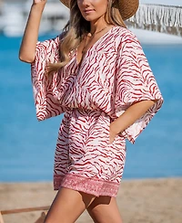 Cupshe Women's Urban Safari Zebra Print Romper