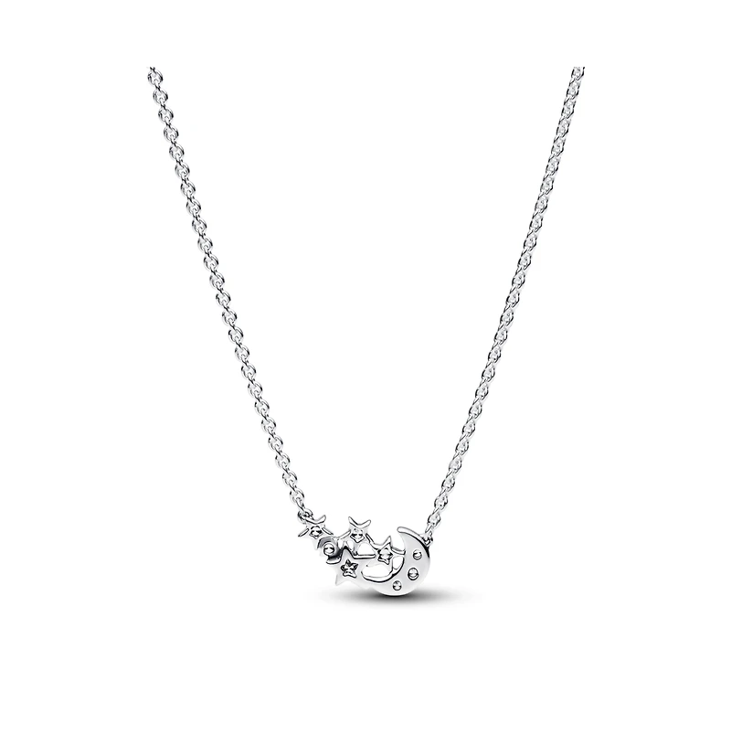 Pandora Sparkling Moon Star Collier Pendant Necklace
