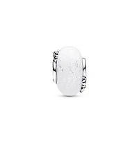 Pandora Glittery White Murano Glass Mom Love Charms