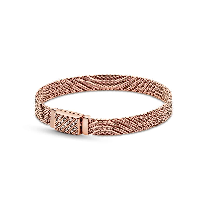 Pandora Gold-Plated Reflexions Long Clasp Pave Bracelet