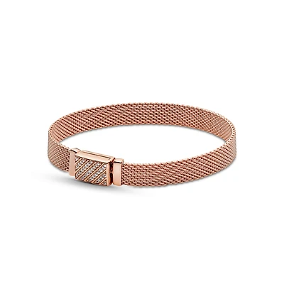 Pandora Gold-Plated Reflexions Long Clasp Pave Bracelet