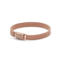 Pandora Gold-Plated Reflexions Long Clasp Pave Bracelet