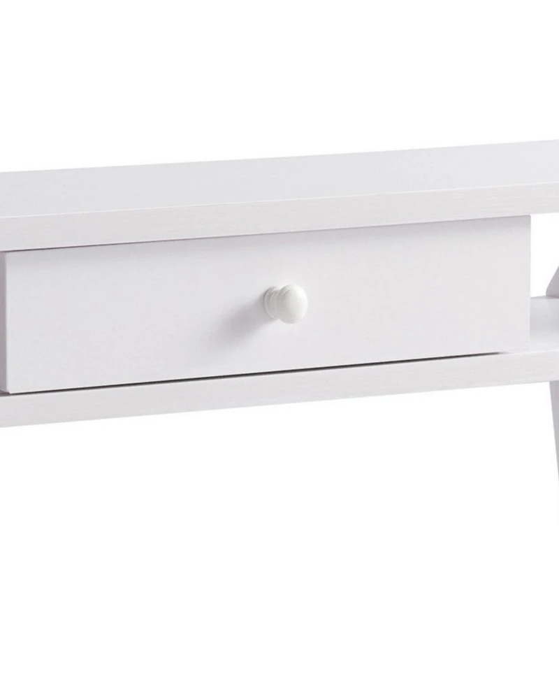 Sleek Modern Console Table with Drawer & Mini Shelves for Entryway or Living Room
