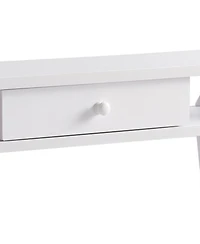 Sleek Modern Console Table with Drawer & Mini Shelves for Entryway or Living Room