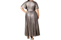 Kiyonna Plus Evania Metallic Evening Gown
