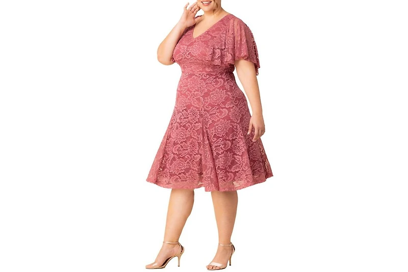 Kiyonna Plus Camille Lace Cocktail Dress