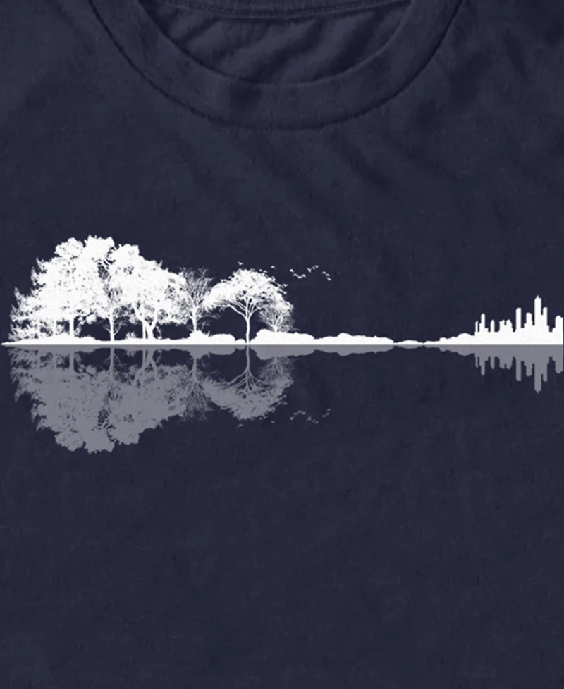 Design By Humans Men's Nature Guitar Short Sleeve T-Shirt