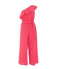 Quiz Women's Textured One Shoulder Culotte Jumpsuit