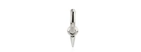 Ash Spike Huggie in Non-Plated Stainless Steel