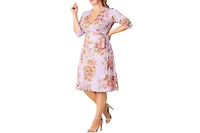 Kiyonna Plus Signature Print Wrap Dress