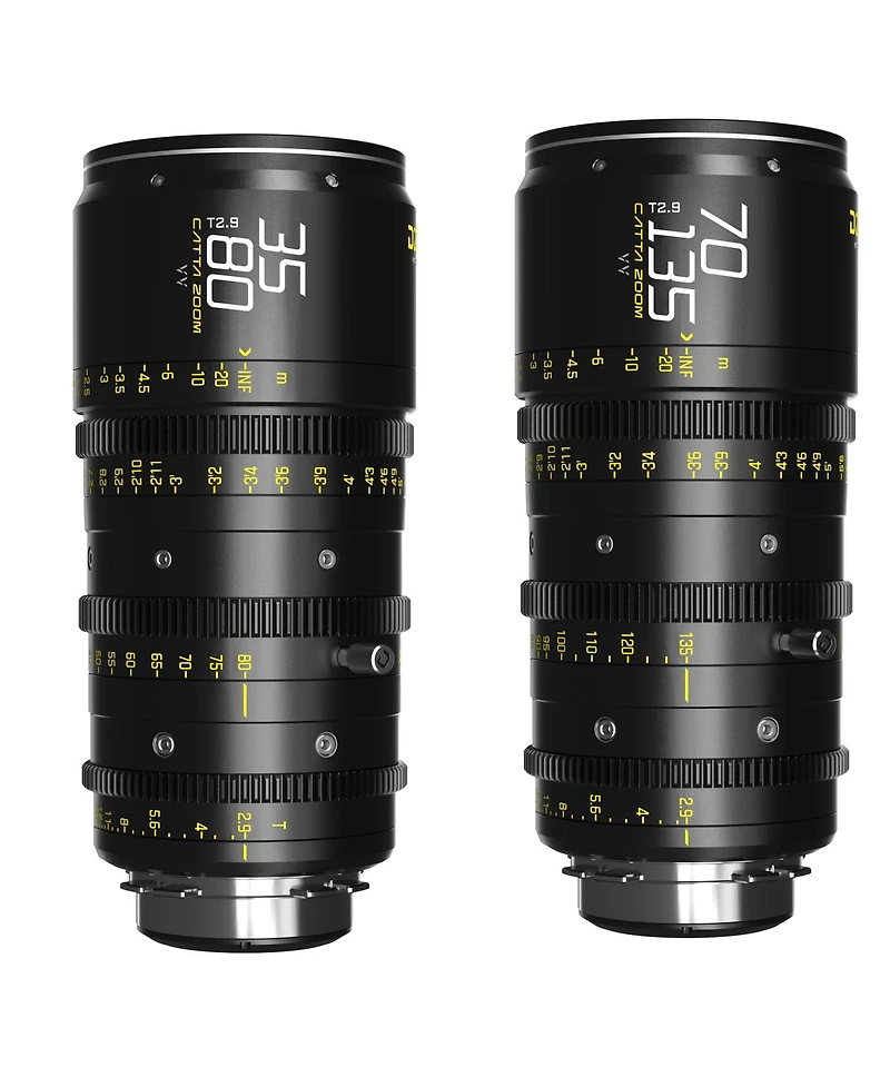Dzofilm Catta Ace 35-80mm and 70-135mm T2.9 Cine Lens Bundle for Pl Mount and Canon Ef, Black