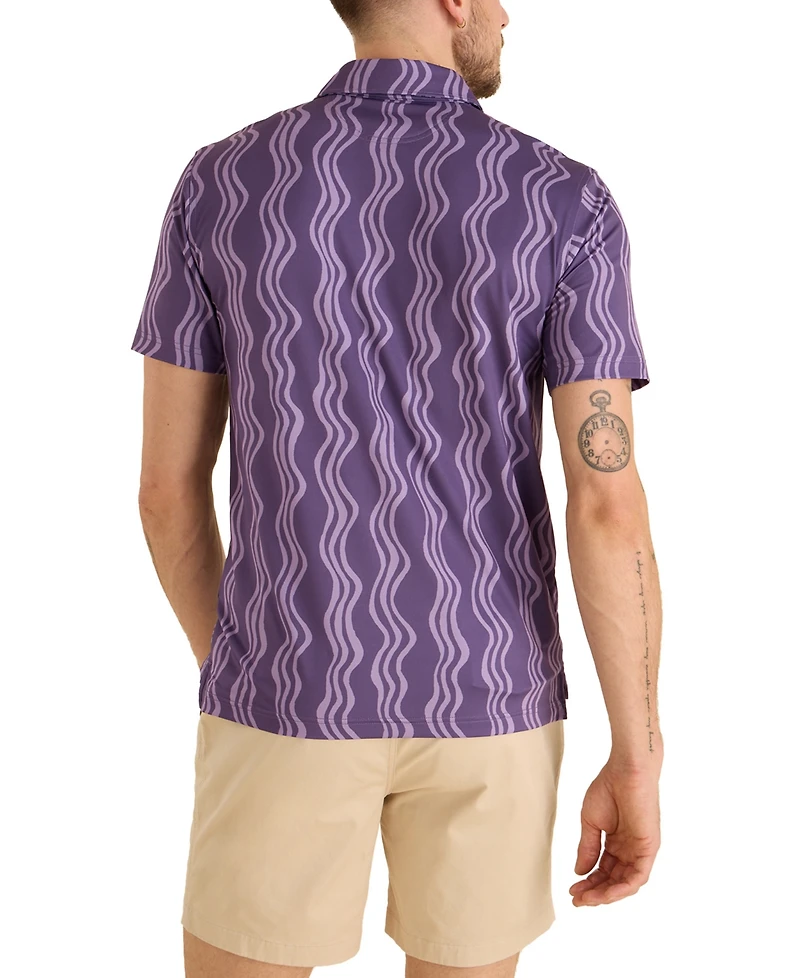 Chubbies Men's The Wavy Daze Performance Polo Shirt