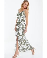 Quiz Women's Crepe Tropical Wrap Maxi Dress