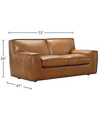 Glympton 73" Leather Loveseat, Exclusively at Macy's