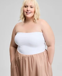 And Now This Plus Cotton Strapless Bubble Dress, Created for Macy's