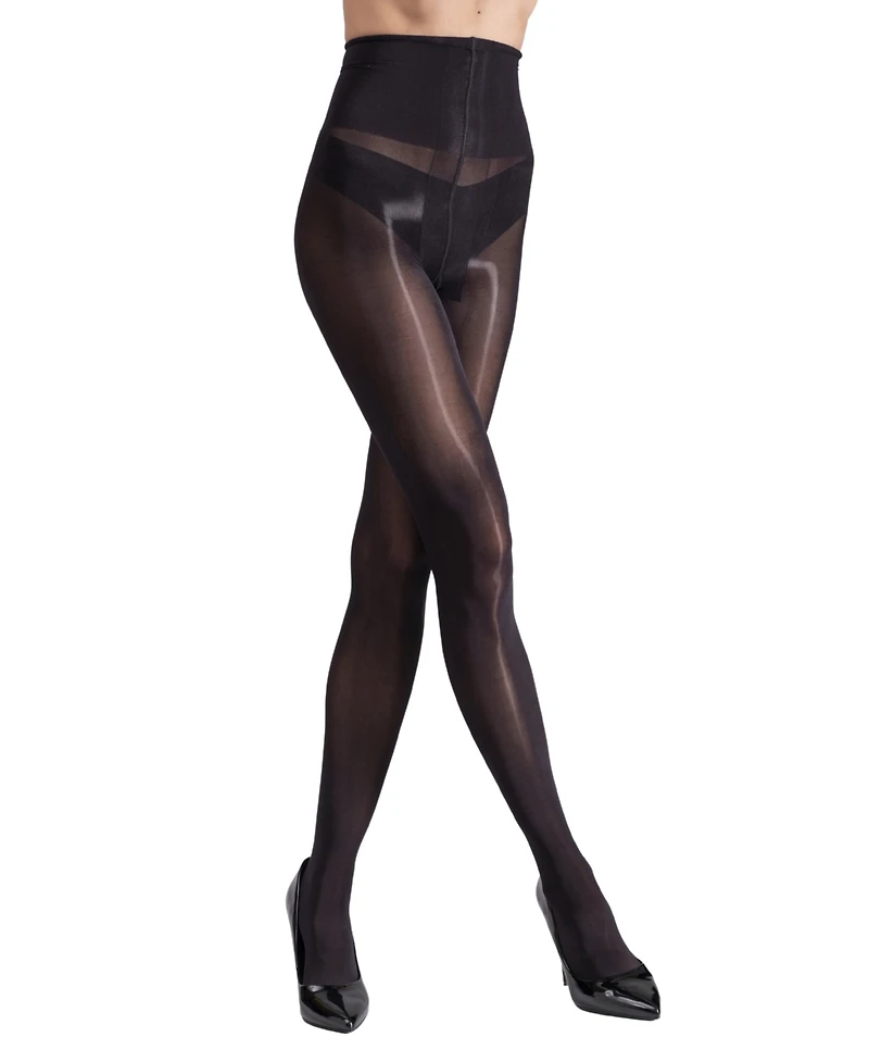 Lechery Women's Lustrous Silky Shiny 40 Denier Semi-Opaque High-Waist Pantyhose Tights SKU11003