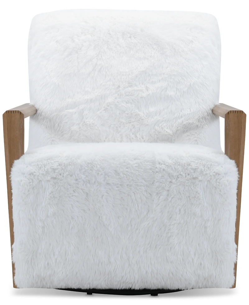 Glympton 29" Fabric Swivel Chair, Exclusively at Macy's