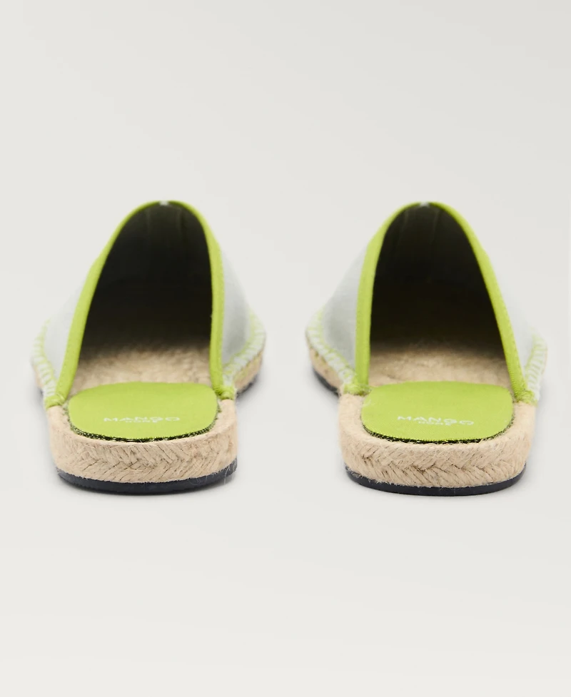 Mango Women's Contrast Stitch Espadrille Slip-Ons