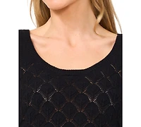 CeCe Women's Cotton Crewneck Sleeveless Sweater Tank Top