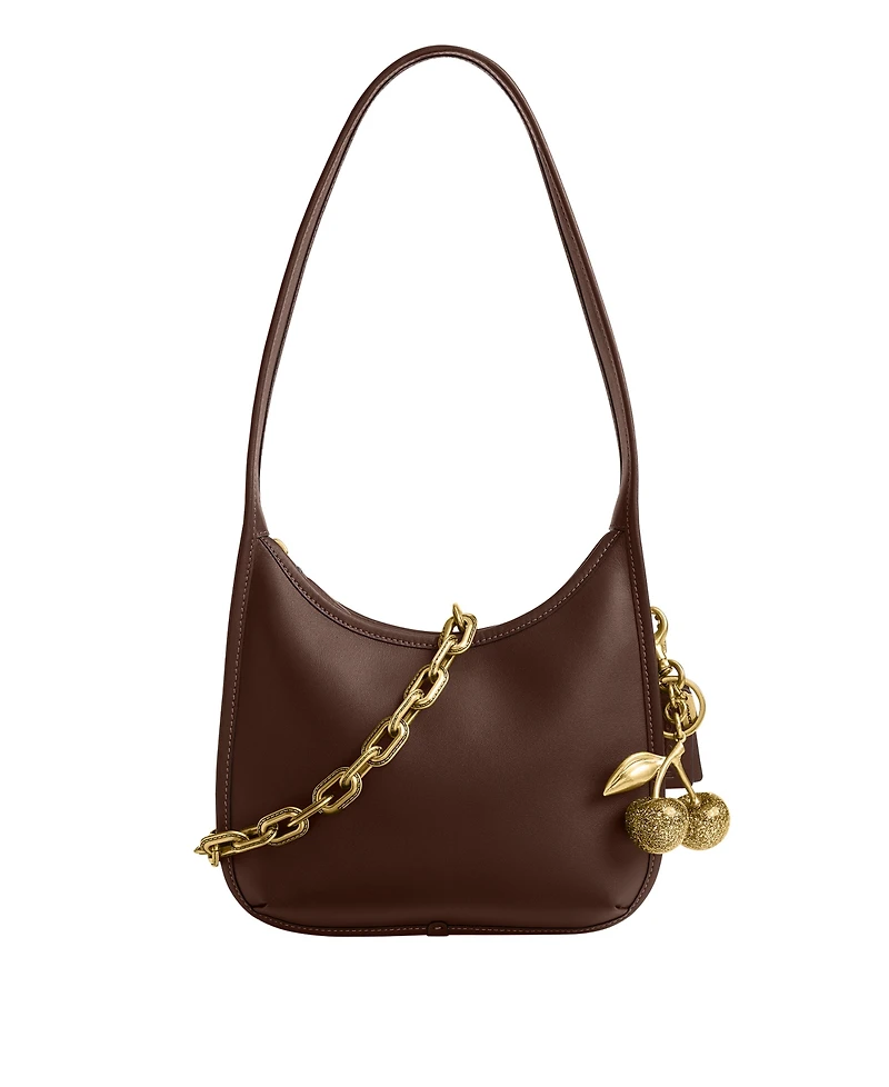 Coach Gold-Tone Red Cherry Bag Charm