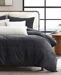 Dkny Pure Hotel Eyelet 3-Pc. Duvet Cover Set, Full/Queen