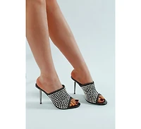 Farasha Ab Rhinestone Slip-On Stiletto Heels