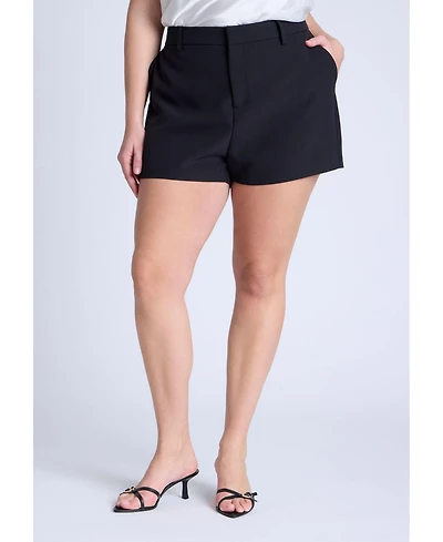 Eloquii Women's Mini Suiting Short