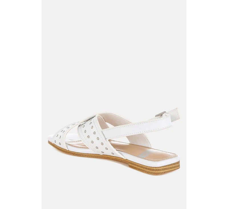 Calluna Stud Embellished Buckled Flats