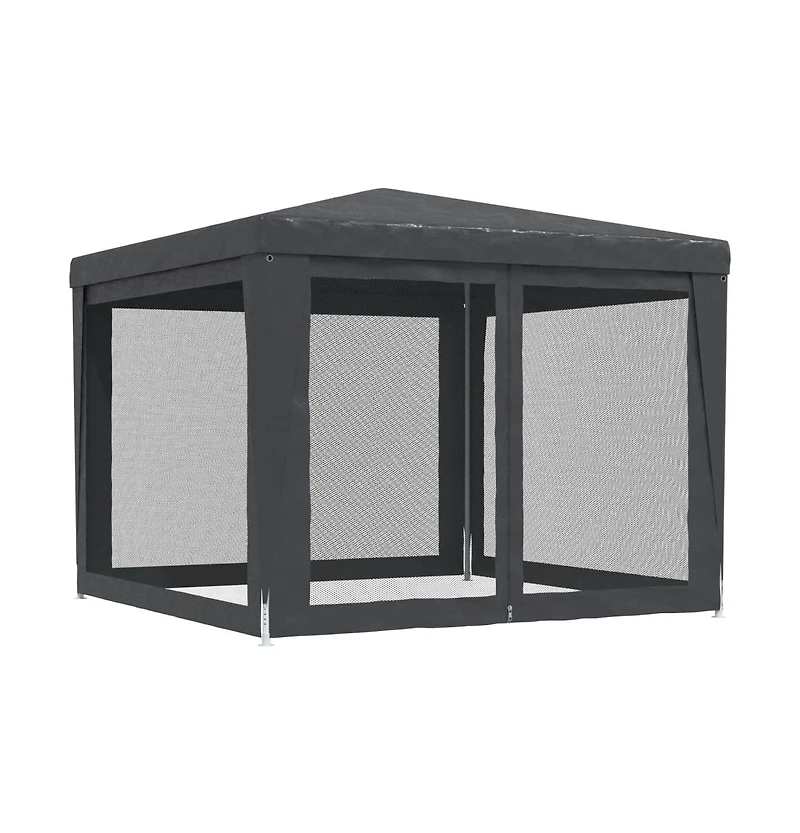 Party Tent with 4 Mesh Sidewalls Anthracite 9.8'x9.8' Hdpe