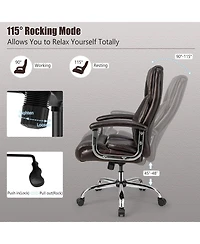 Height Adjustable Big and Tall Office Chair Computer Desk Chair with Metal Base