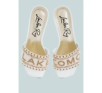 Vacay Babe Lake Como Beaded Slip-On Heels